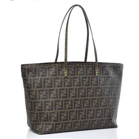 fendi zucca tote yellow